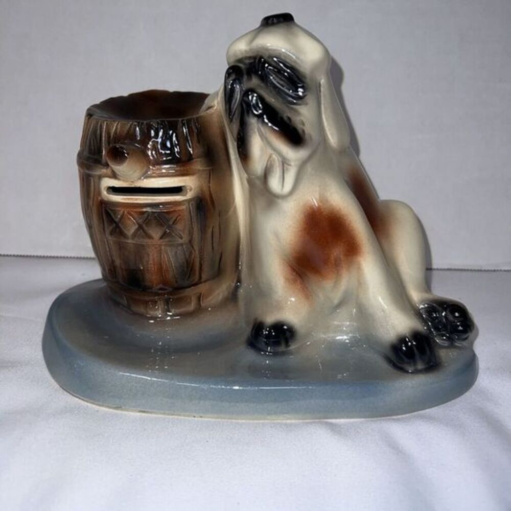Vintage Mccoy Pottery St Bernard Bank/Planter, Dresser Bank, Dog Bank,‎  Ceramic
